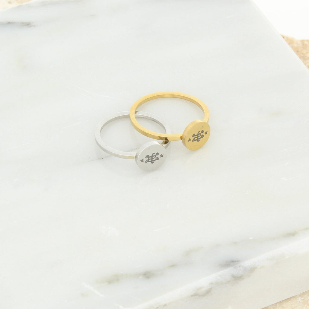 Joy - Bahai jewelry Bahai ring Ringstone Symbol Minimalistic stacking ring