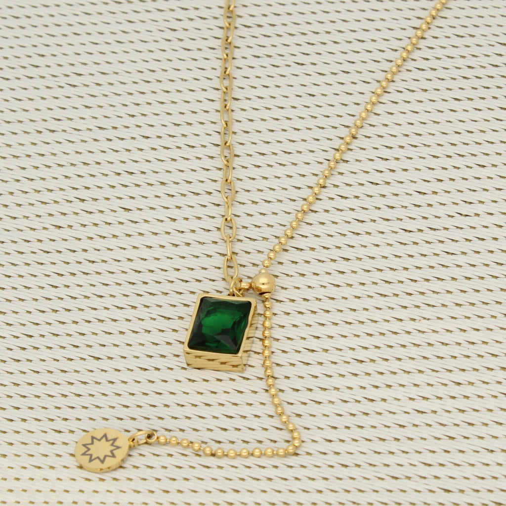 Dignity - #Bahai necklace#9-pointed star#ringstone symbol#greatest name#Bahjai jewelry#stainless steel gold