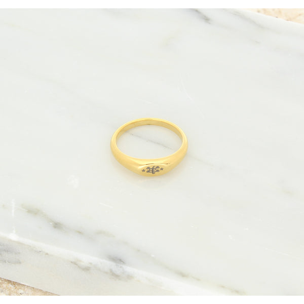 Bahai Jewelry maconi Jewelry minimalistic ringstone symbol signet ring gold