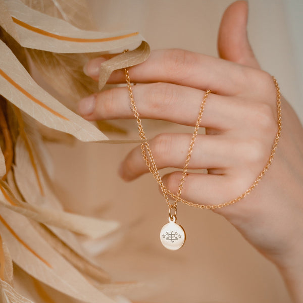 Bahai Jewelry Mavoni Jewelry Ringstone Symbol necklace stainless steel rose gold
