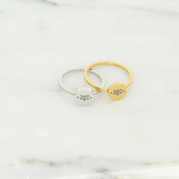 Joy - Bahai jewelry Bahai ring Ringstone Symbol Minimalistic stacking ring