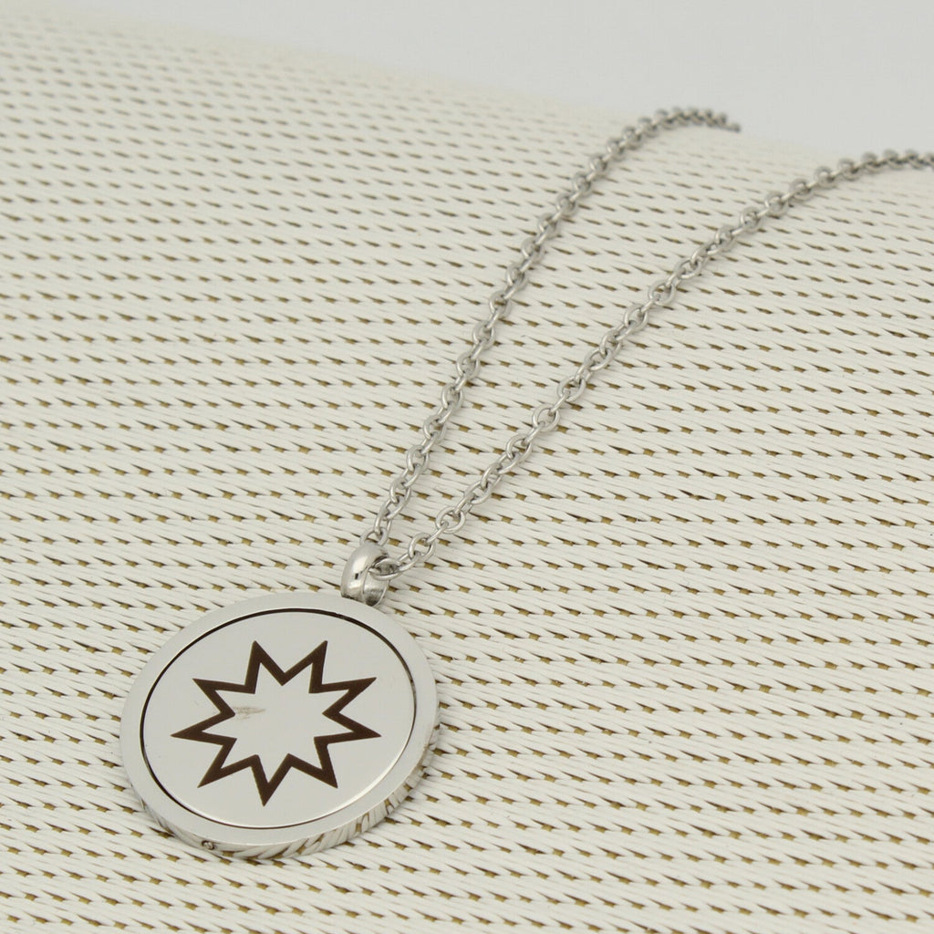 Justice-#Bahai_necklace_ringstone_symbol_#greatest_name_#9-pointed_star_#Bahai_jewelry_#stainless_steel_silver