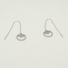 Minimal silver chain earrings with engraved 9-pointed star pendant by Maconi Jewelry