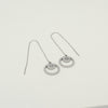Minimal silver chain earrings with engraved 9-pointed star pendant by Maconi Jewelry