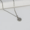 Classic round disc pendant necklace Silver_2 - Maconi Jewelry