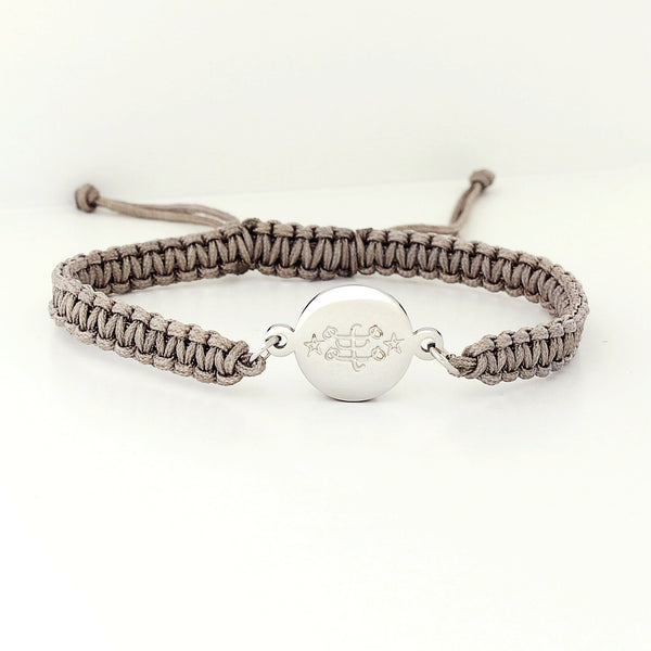 Joy - bahaijewelry_greatest name_embossed_bracelet_silver