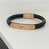 Sportive Leather Bracelet Metal Rosegold